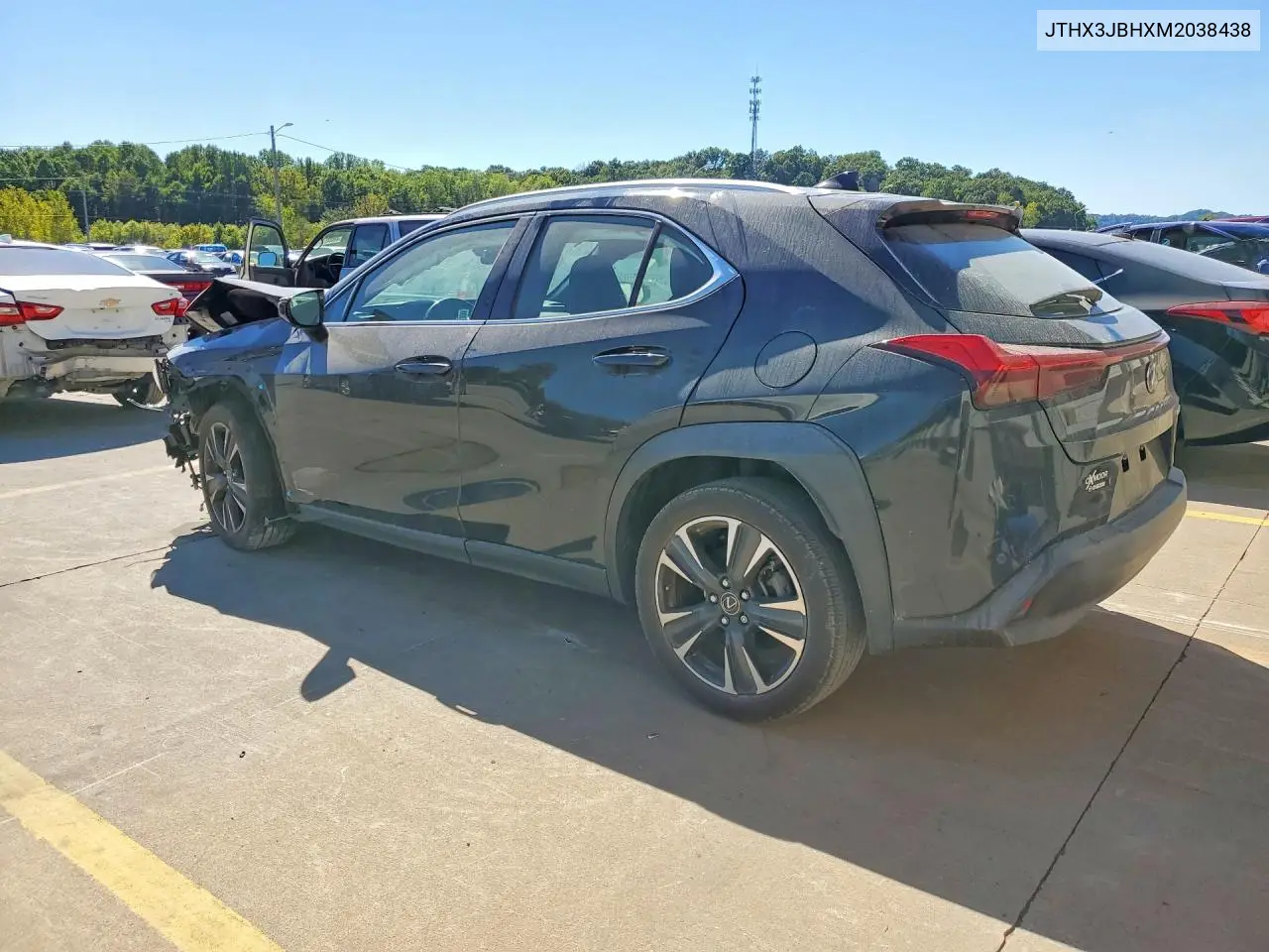 2021 LEXUS UX VIN JTHX3JBHXM2038438 — фото 2