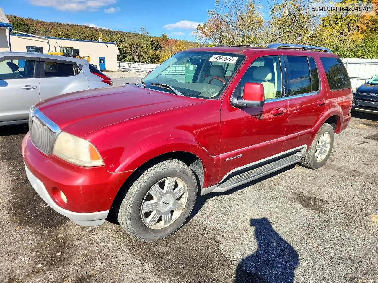 LINCOLN AVIATOR 2004, VIN 5LMEU88H64ZJ48781