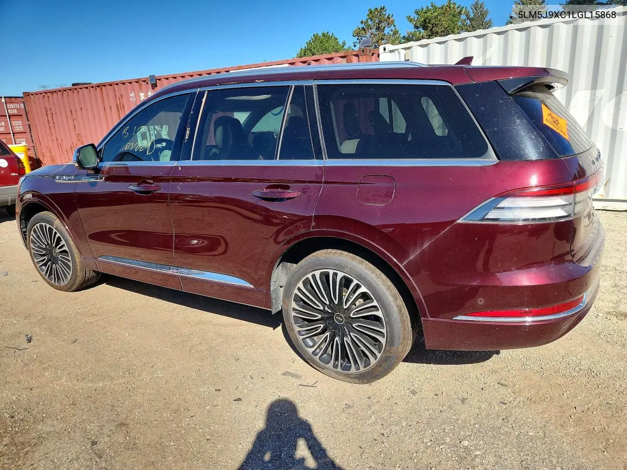 2020 LINCOLN AVIATOR VIN 5LM5J9XC1LGL15868 — фото 2