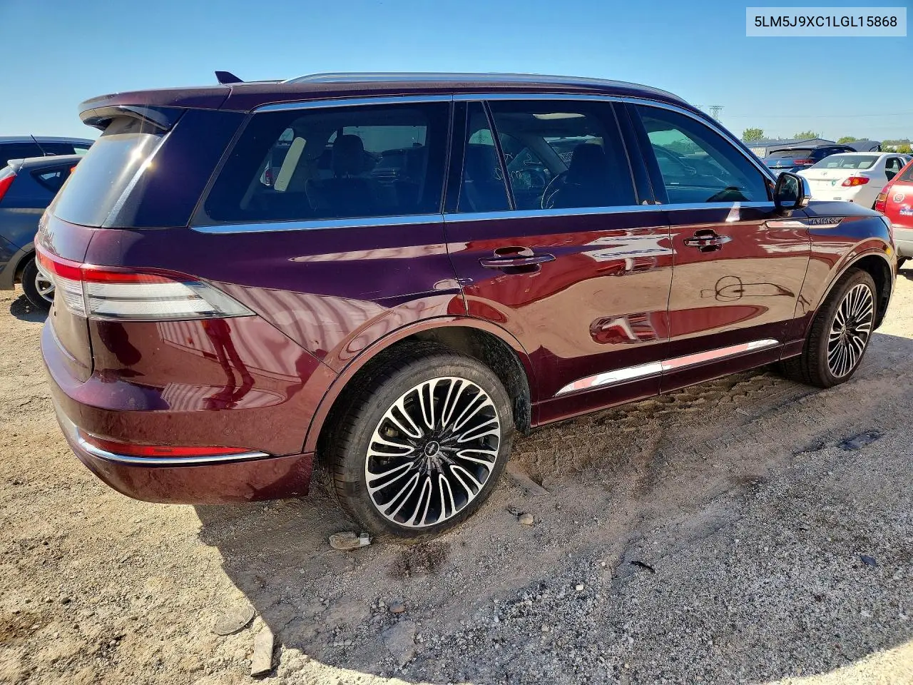 2020 LINCOLN AVIATOR VIN 5LM5J9XC1LGL15868 — фото 3