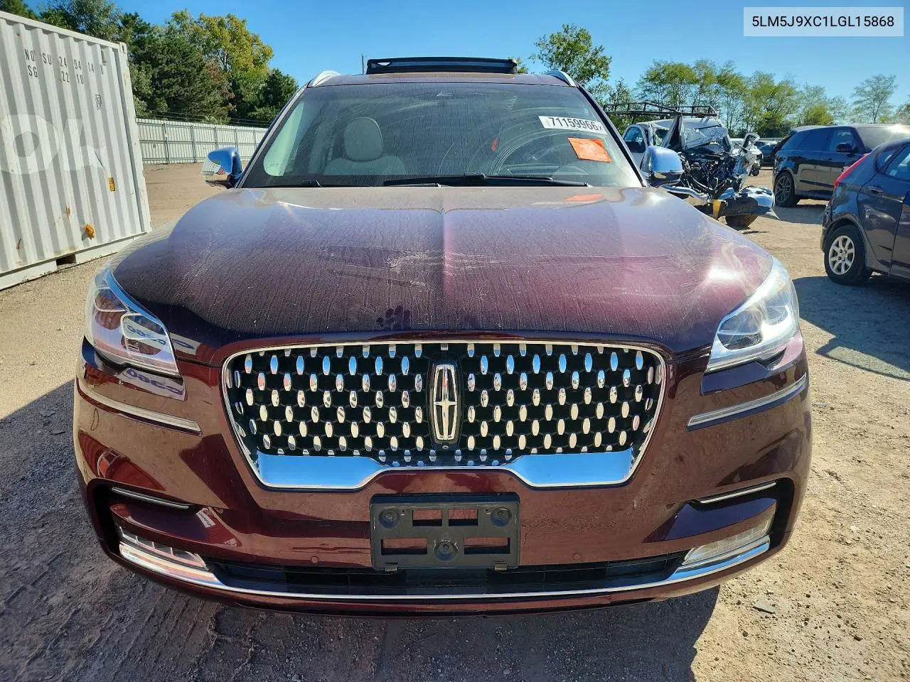 2020 LINCOLN AVIATOR VIN 5LM5J9XC1LGL15868 — фото 5