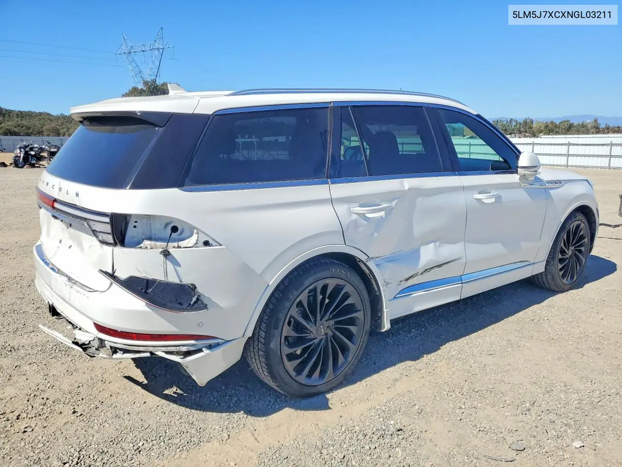 2022 LINCOLN AVIATOR VIN 5LM5J7XCXNGL03211 — фото 3