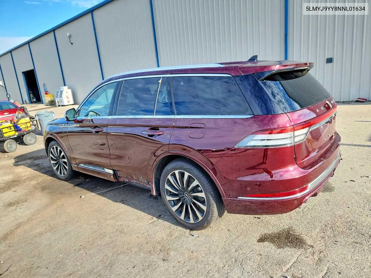 2022 LINCOLN AVIATOR VIN 5LMYJ9YY8NNL01634 — фото 2