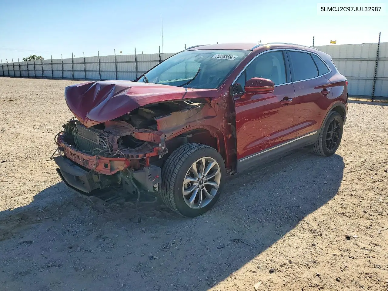 LINCOLN MKC 2018, VIN 5LMCJ2C97JUL32987
