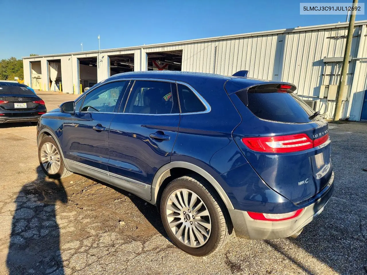 2018 LINCOLN MKC VIN 5LMCJ3C91JUL12692 — фото 2