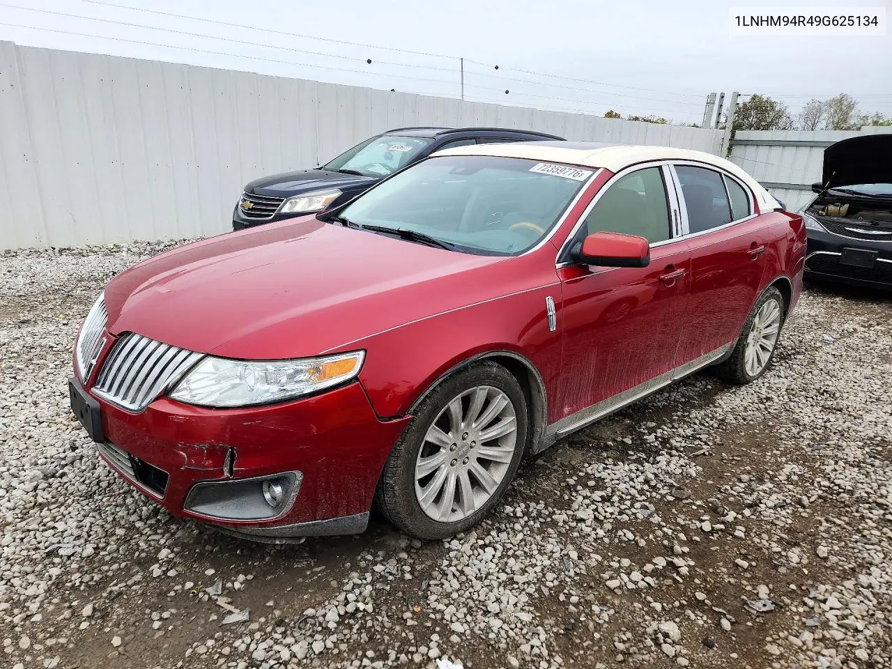 LINCOLN MKS 2009, VIN 1LNHM94R49G625134