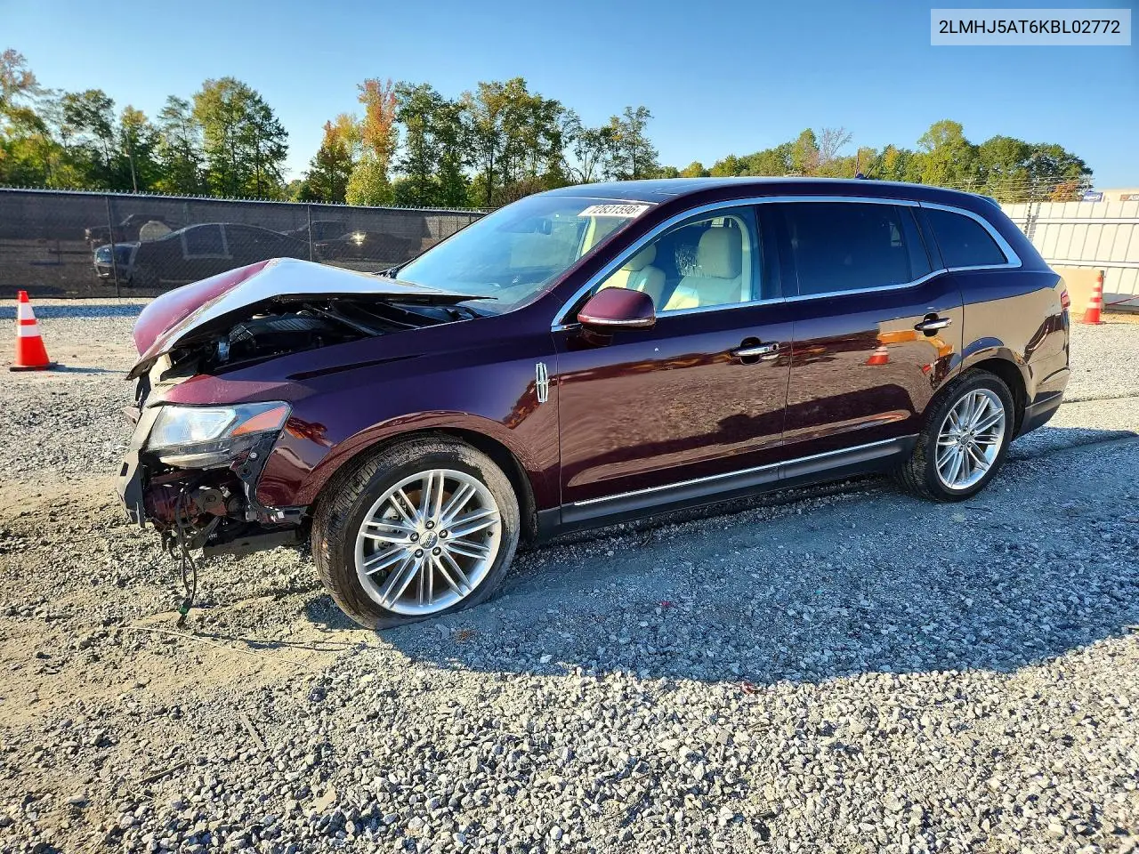 2019 LINCOLN MKT VIN 2LMHJ5AT6KBL02772 — фото 2