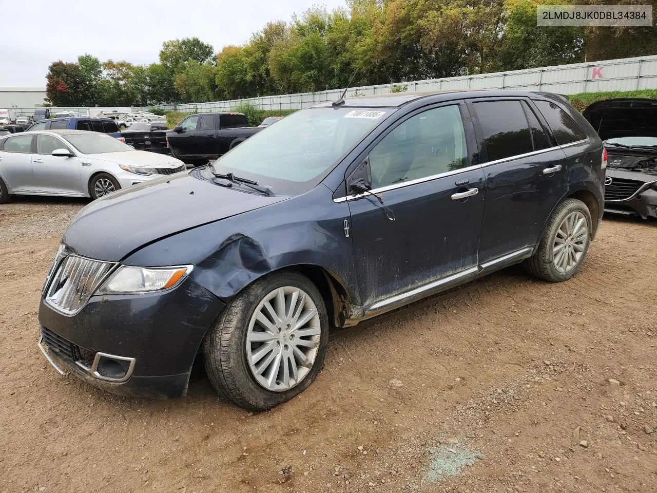 LINCOLN MKX 2013, VIN 2LMDJ8JK0DBL34384