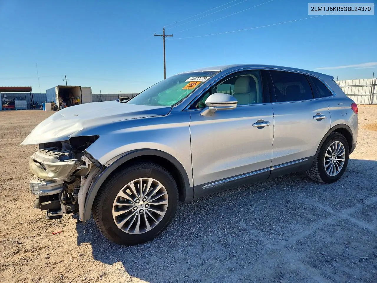 LINCOLN MKX 2016, VIN 2LMTJ6KR5GBL24370