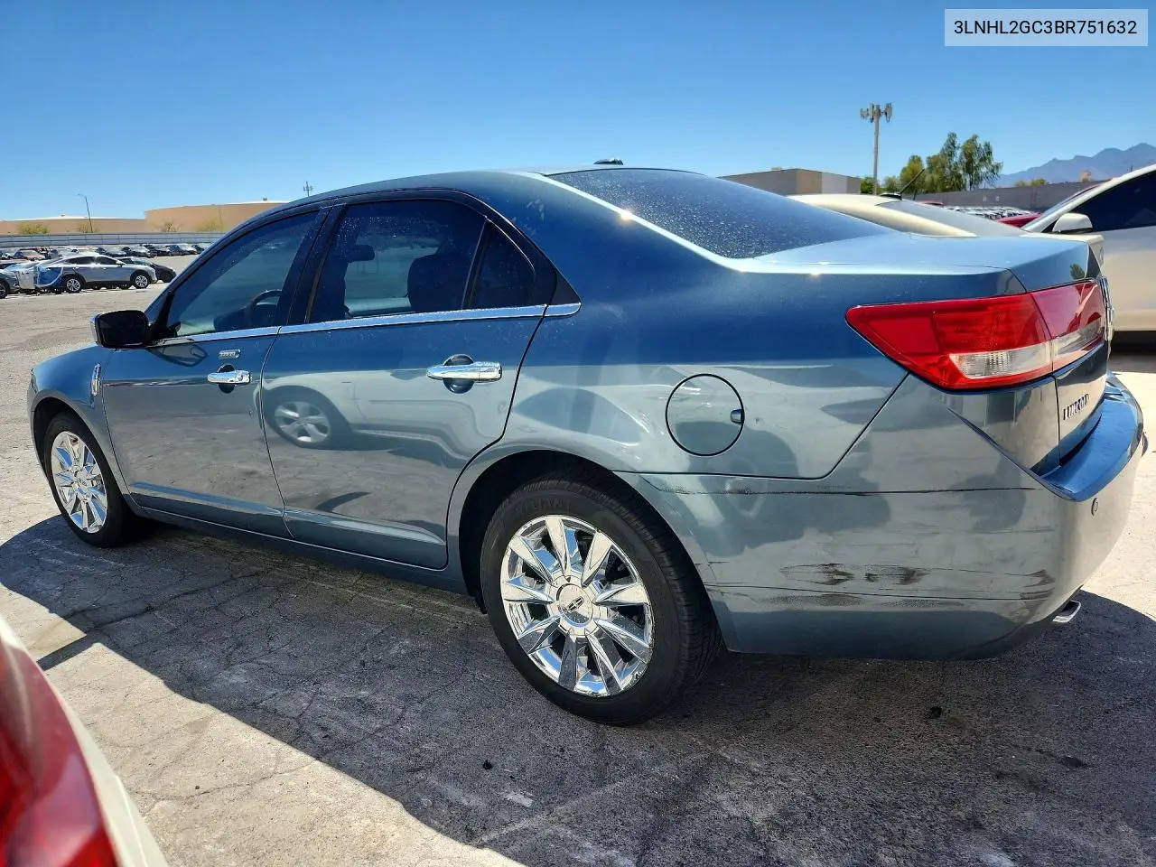 2011 LINCOLN MKZ VIN 3LNHL2GC3BR751632 — фото 2