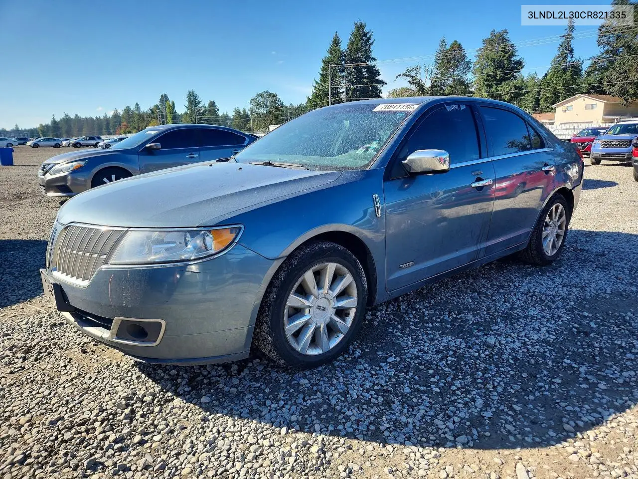 LINCOLN MKZ 2012, VIN 3LNDL2L30CR821335