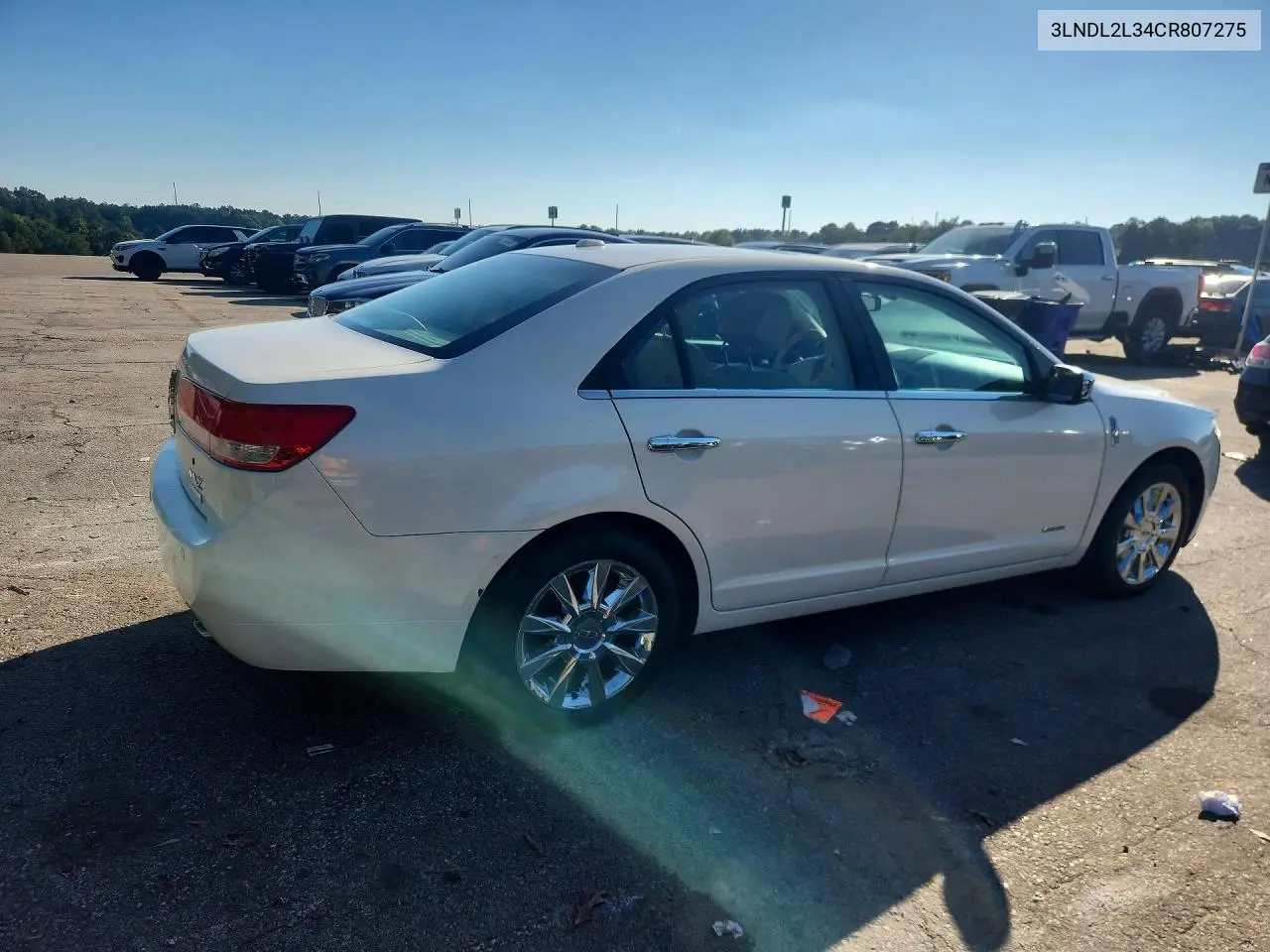 2012 LINCOLN MKZ VIN 3LNDL2L34CR807275 — фото 3