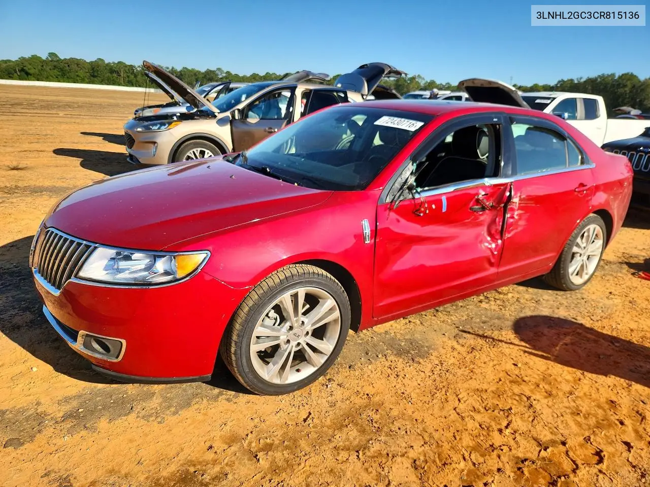 LINCOLN MKZ 2012, VIN 3LNHL2GC3CR815136
