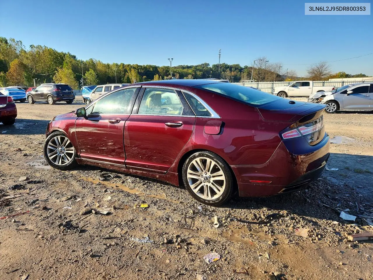 2013 LINCOLN MKZ VIN 3LN6L2J95DR800353 — фото 2