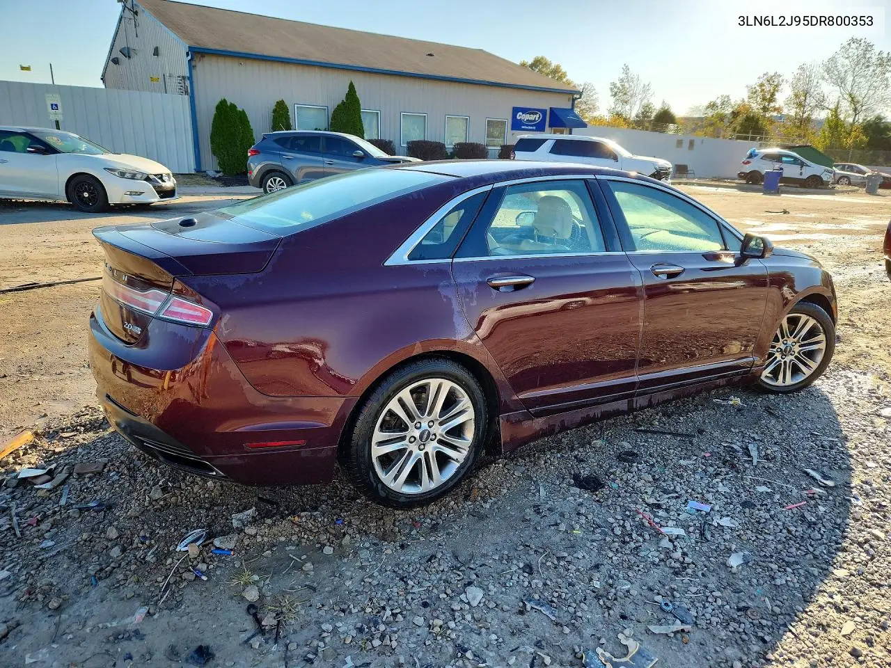 2013 LINCOLN MKZ VIN 3LN6L2J95DR800353 — фото 3