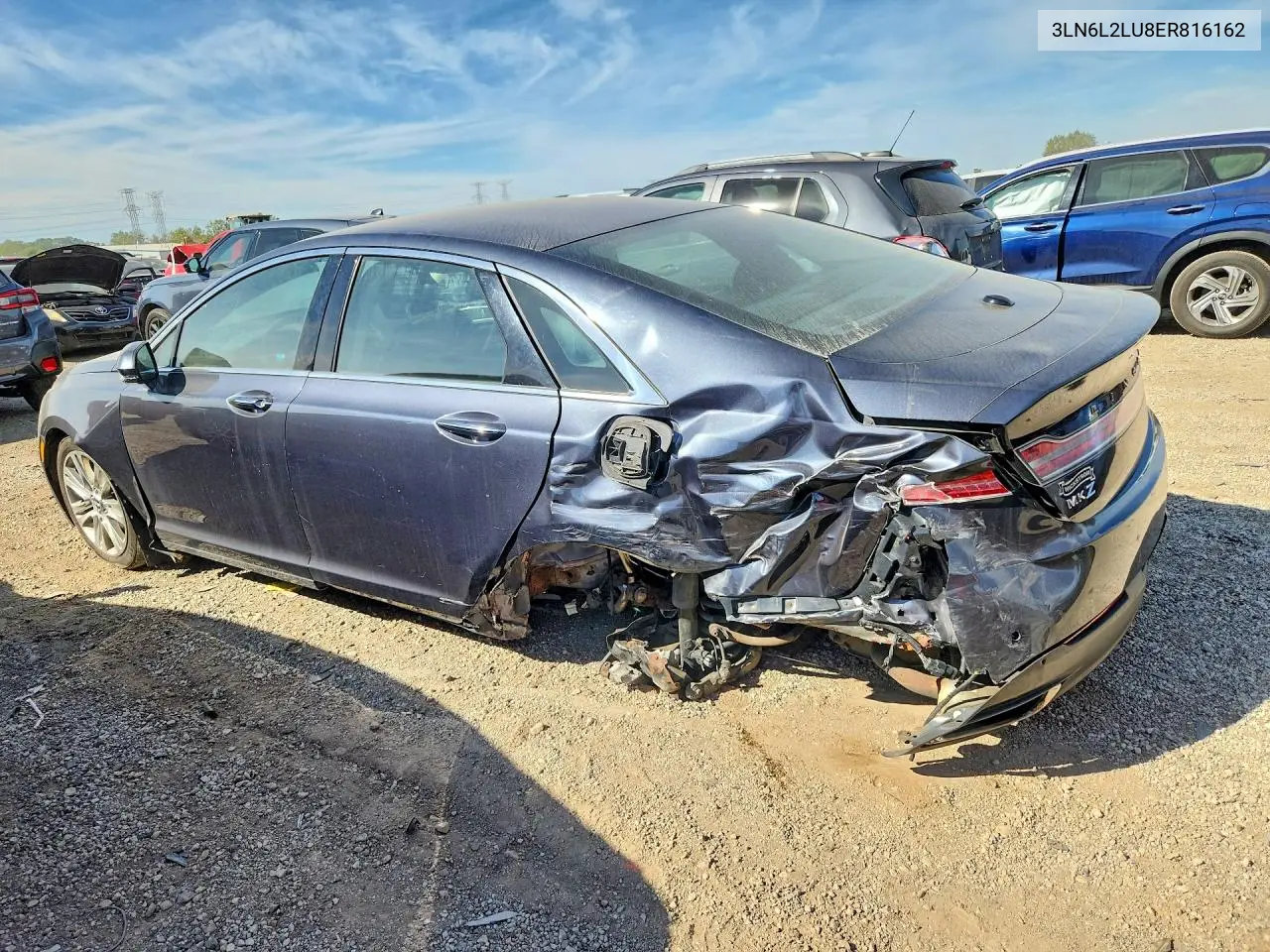2014 LINCOLN MKZ VIN 3LN6L2LU8ER816162 — фото 2