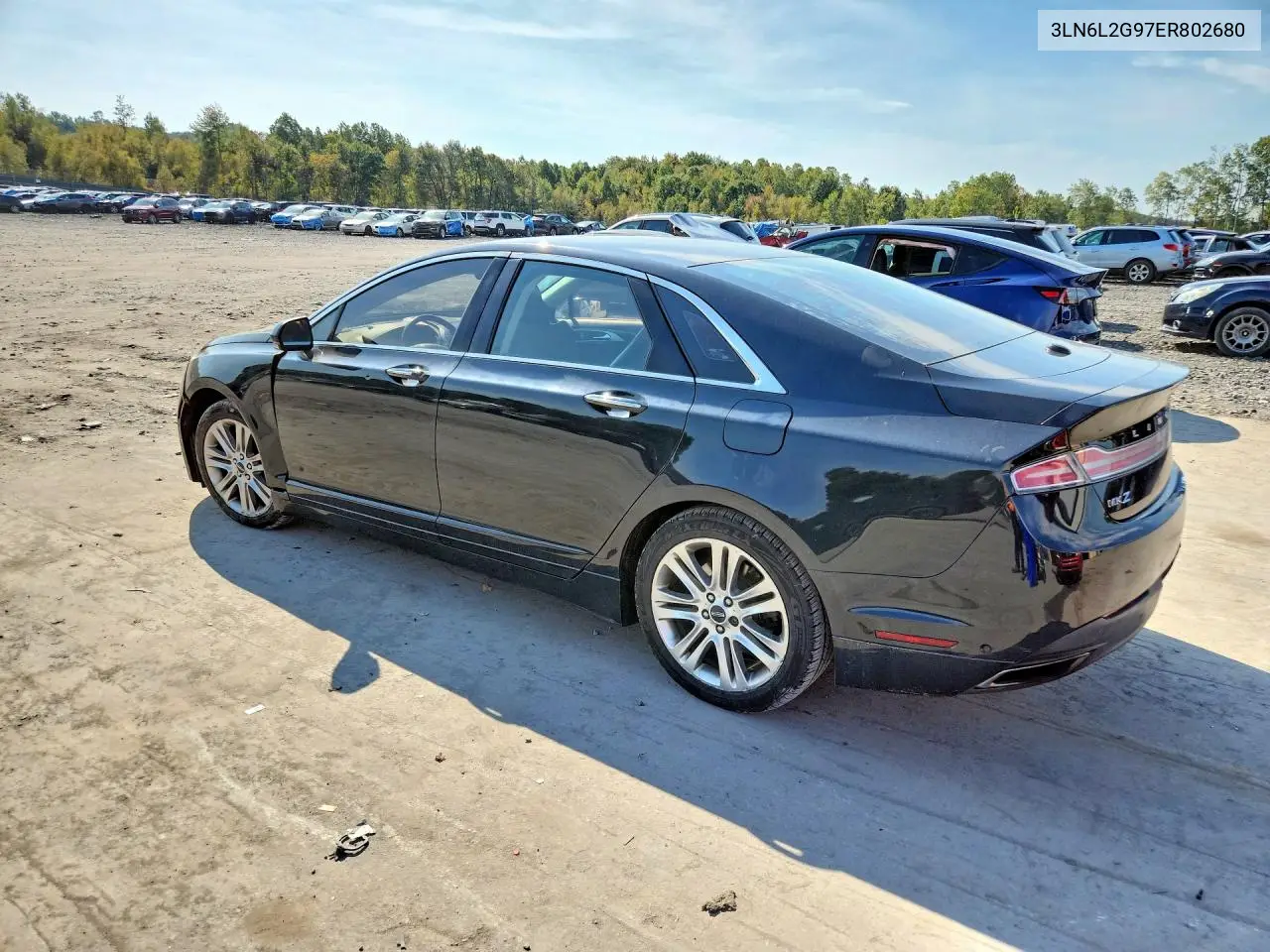 2014 LINCOLN MKZ VIN 3LN6L2G97ER802680 — фото 2