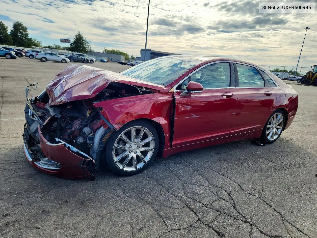 LINCOLN MKZ 2015, VIN 3LN6L2LUXFR600945