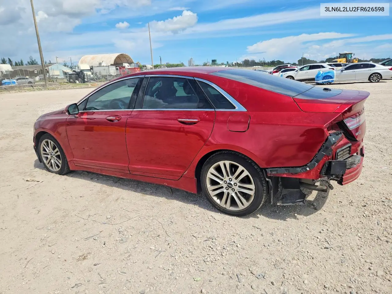2015 LINCOLN MKZ VIN 3LN6L2LU2FR626598 — фото 2