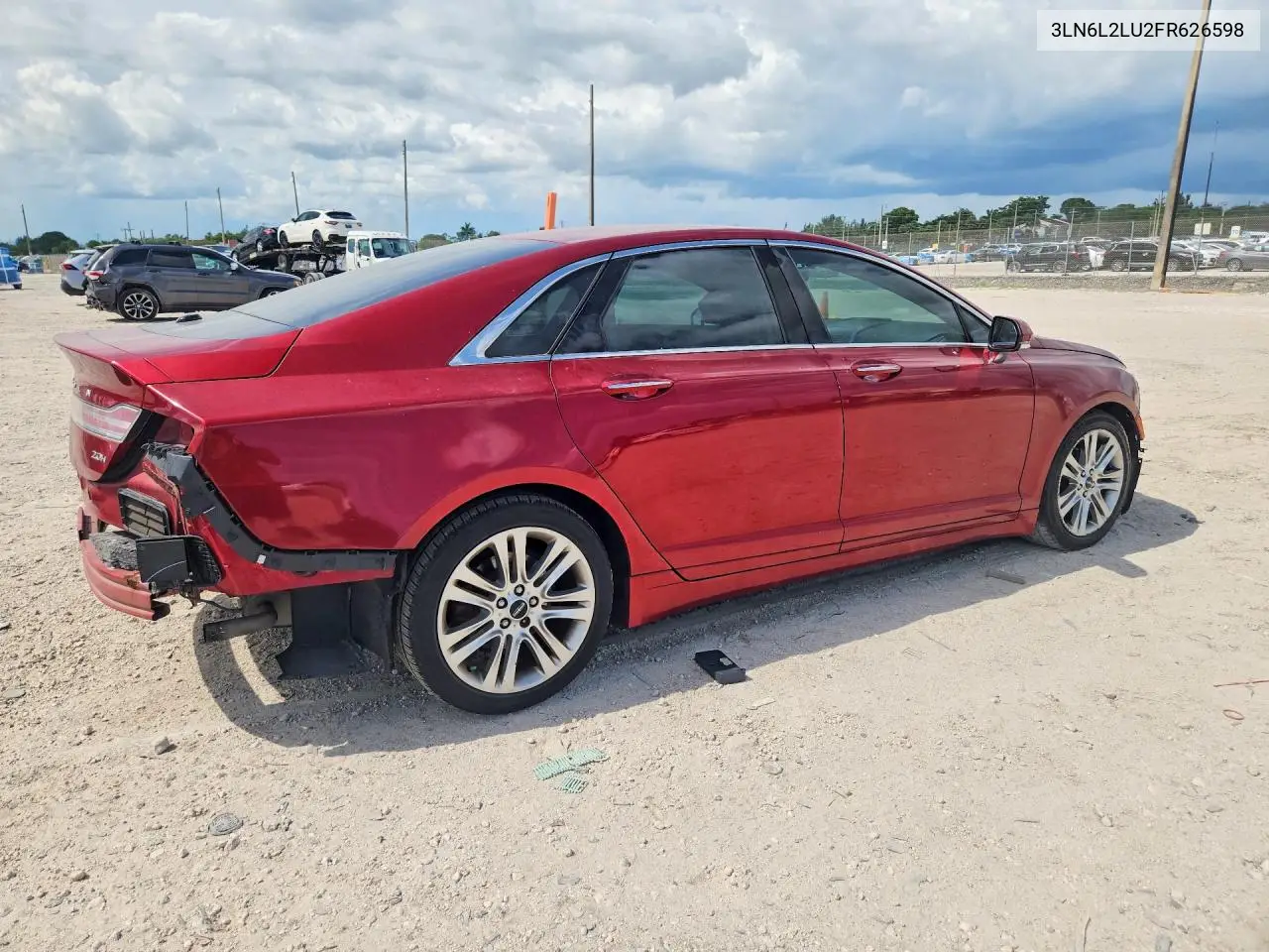 2015 LINCOLN MKZ VIN 3LN6L2LU2FR626598 — фото 3