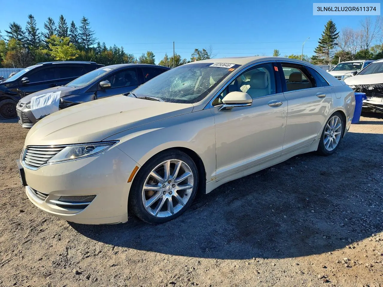 LINCOLN MKZ 2016, VIN 3LN6L2LU2GR611374