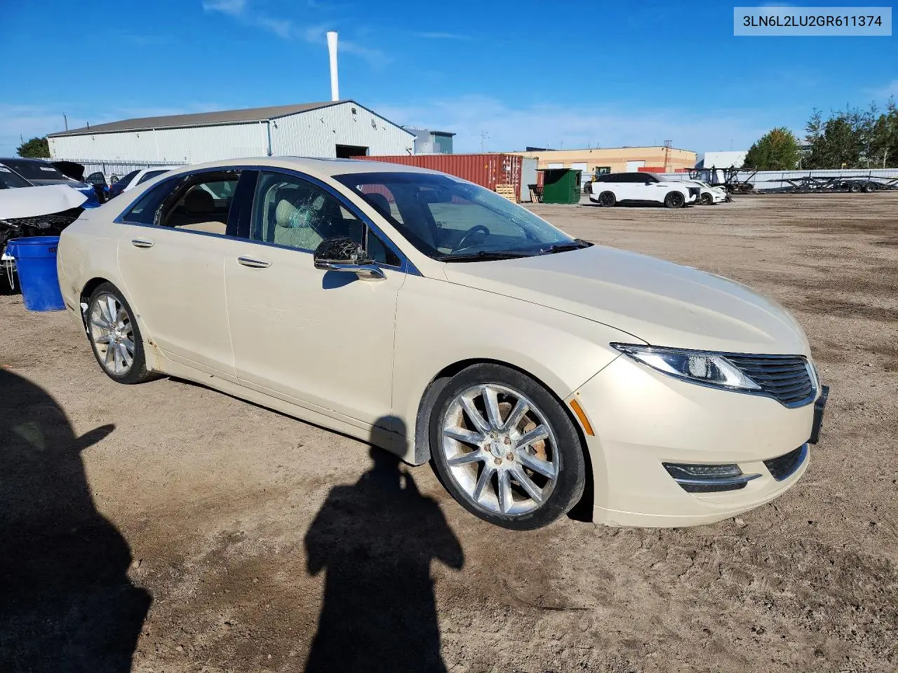 2016 LINCOLN MKZ VIN 3LN6L2LU2GR611374 — фото 4