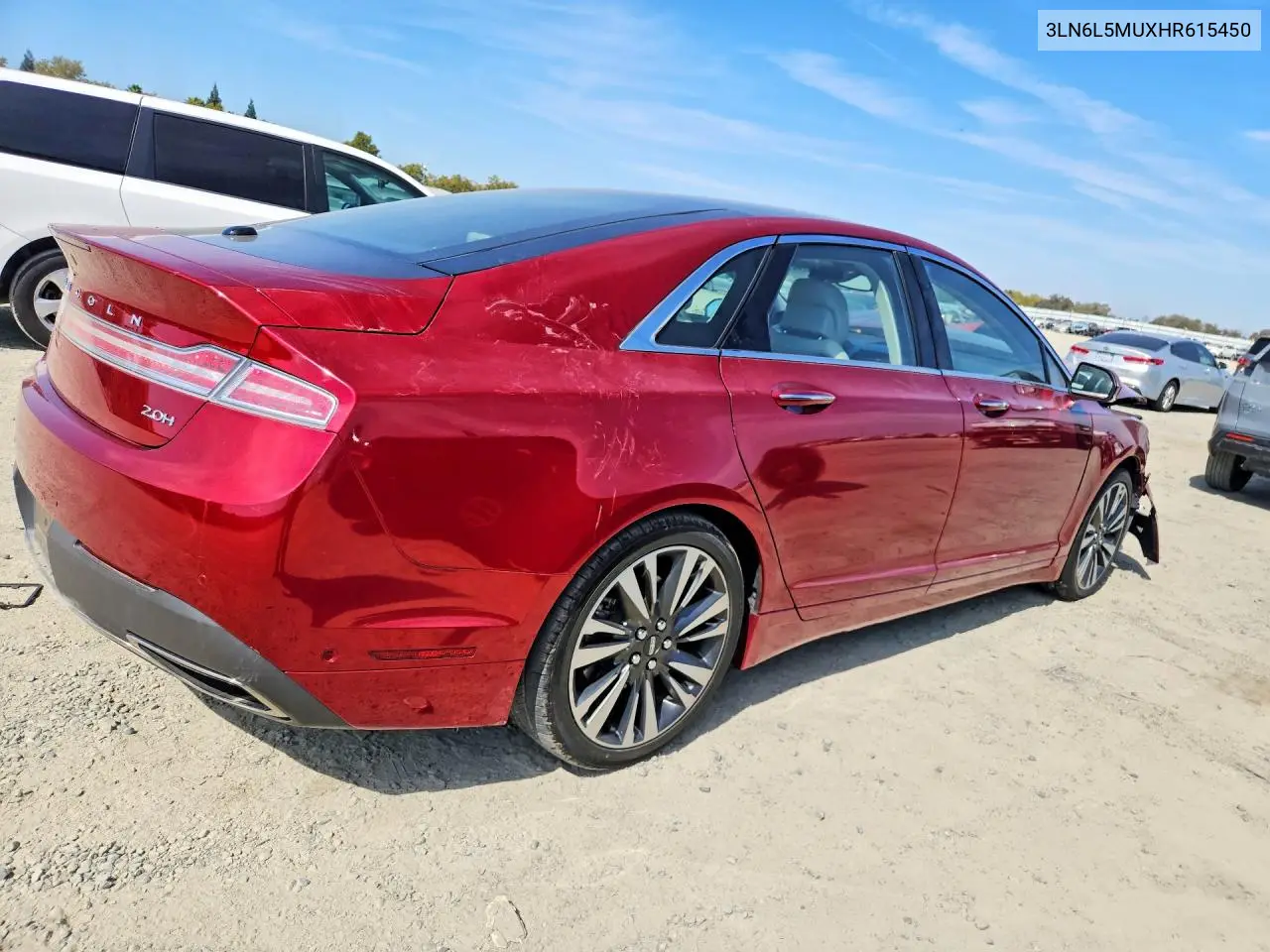2017 LINCOLN MKZ VIN 3LN6L5MUXHR615450 — фото 3