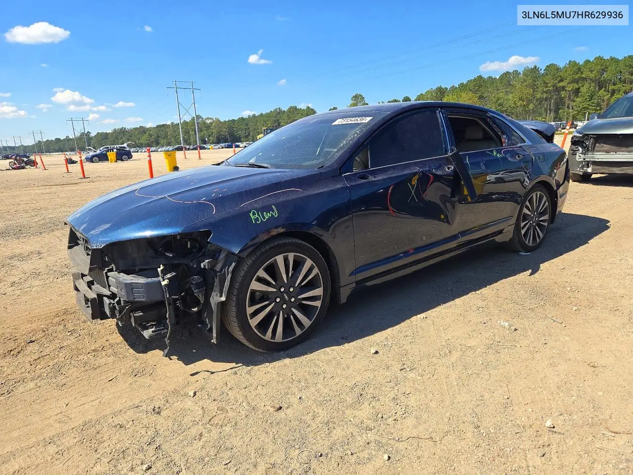 LINCOLN MKZ 2017, VIN 3LN6L5MU7HR629936