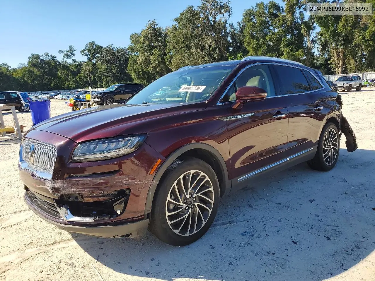 LINCOLN NAUTILUS 2019, VIN 2LMPJ6L99KBL16992