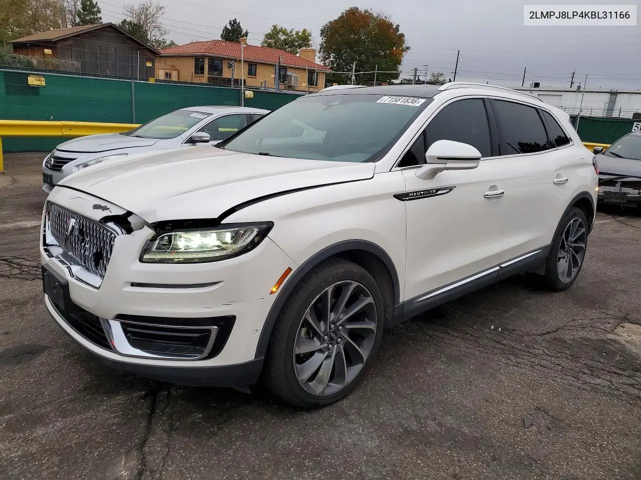 LINCOLN NAUTILUS 2019, VIN 2LMPJ8LP4KBL31166