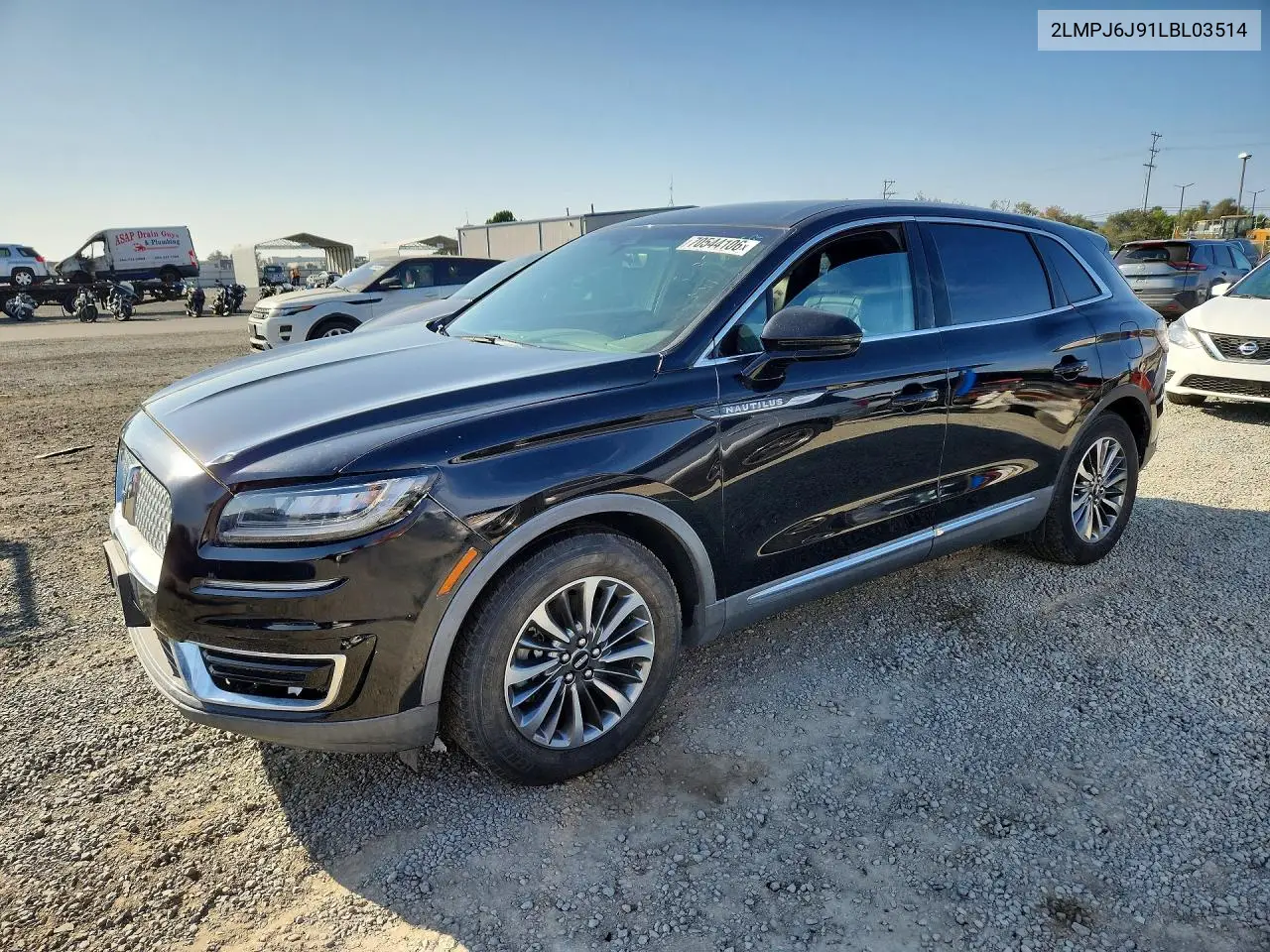 LINCOLN NAUTILUS 2020, VIN 2LMPJ6J91LBL03514