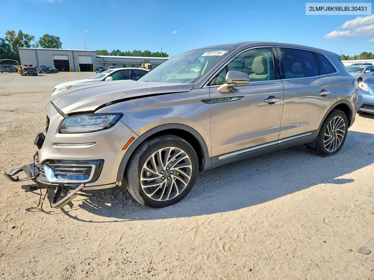 LINCOLN NAUTILUS 2020, VIN 2LMPJ8K98LBL30431