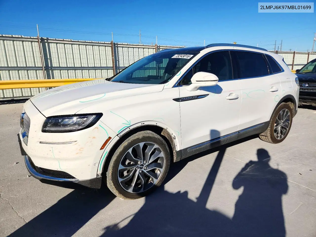 LINCOLN NAUTILUS 2021, VIN 2LMPJ6K97MBL01699