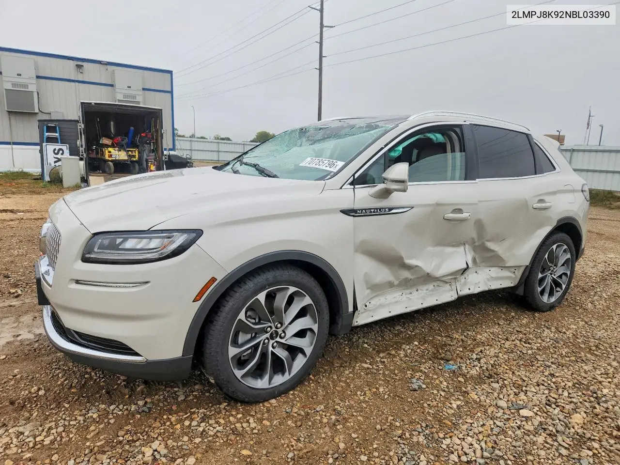 LINCOLN NAUTILUS 2022, VIN 2LMPJ8K92NBL03390