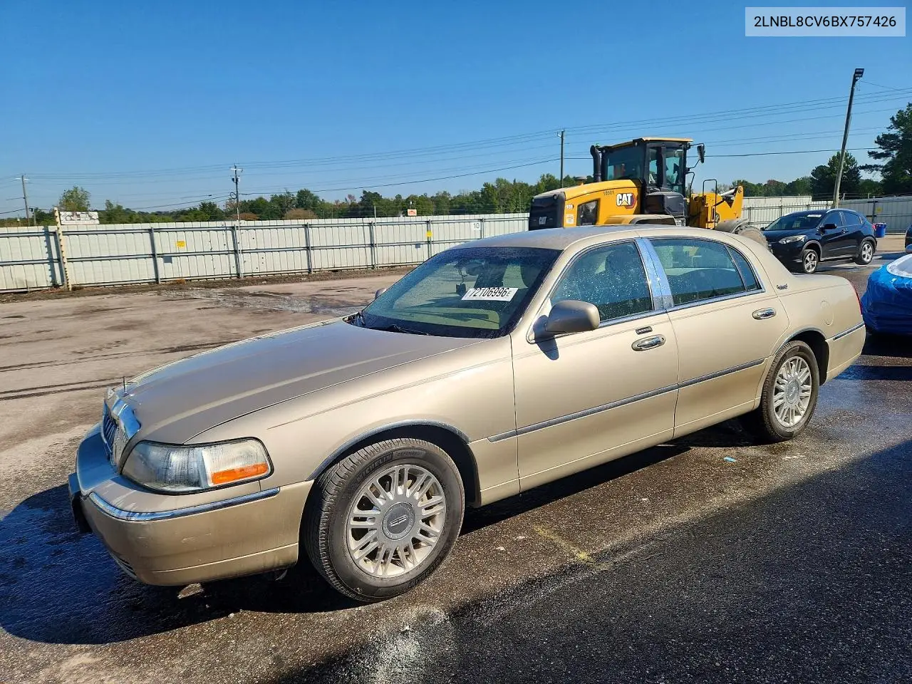 LINCOLN TOWN CAR 2011, VIN 2LNBL8CV6BX757426
