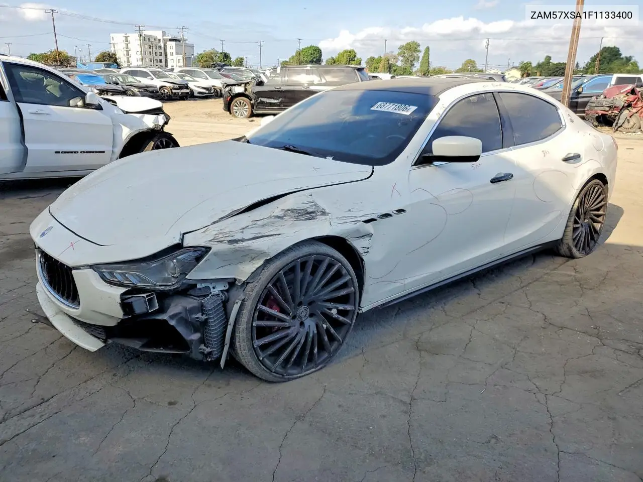 MASERATI GHIBLI 2015, VIN ZAM57XSA1F1133400
