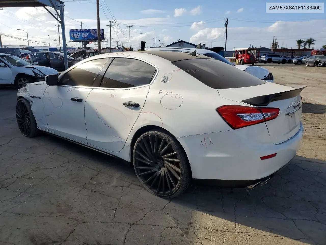 2015 MASERATI GHIBLI VIN ZAM57XSA1F1133400 — фото 2