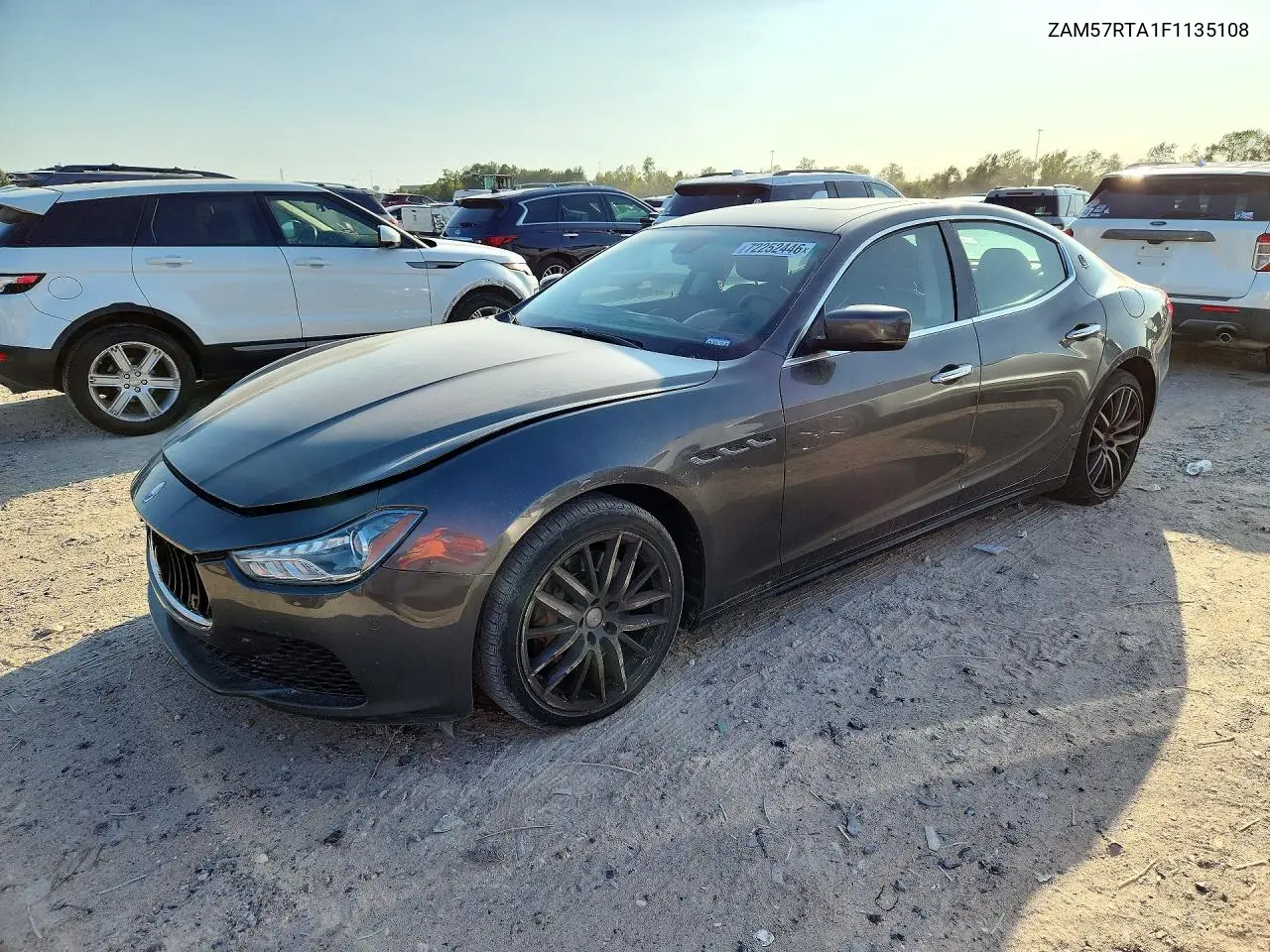MASERATI GHIBLI 2015, VIN ZAM57RTA1F1135108