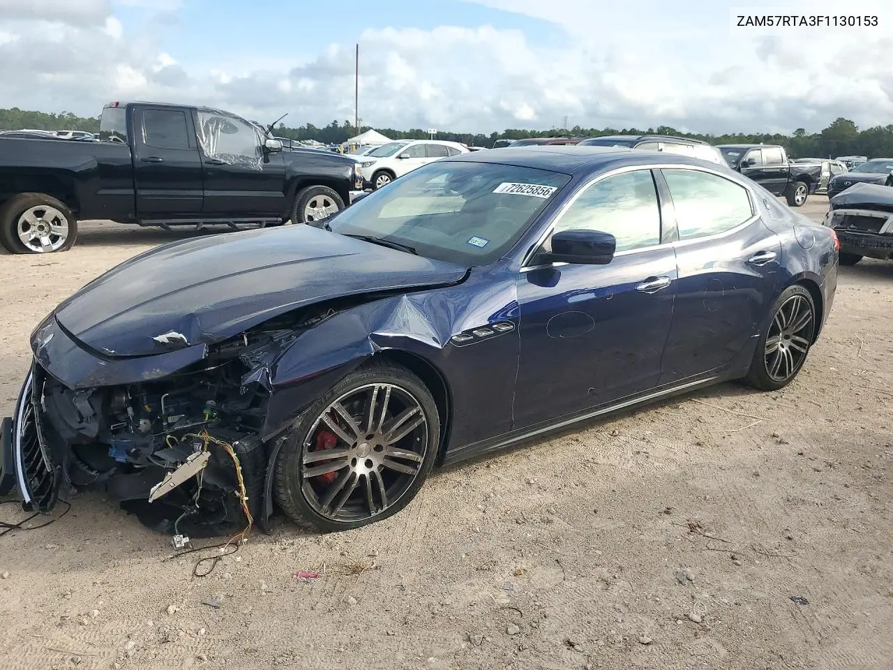MASERATI GHIBLI 2015, VIN ZAM57RTA3F1130153