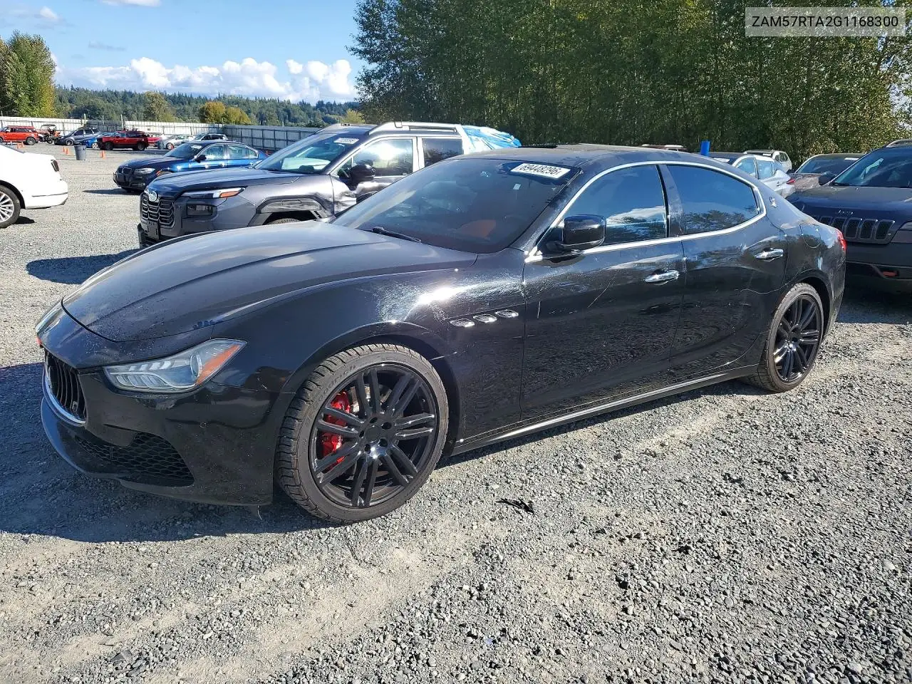 MASERATI GHIBLI 2016, VIN ZAM57RTA2G1168300