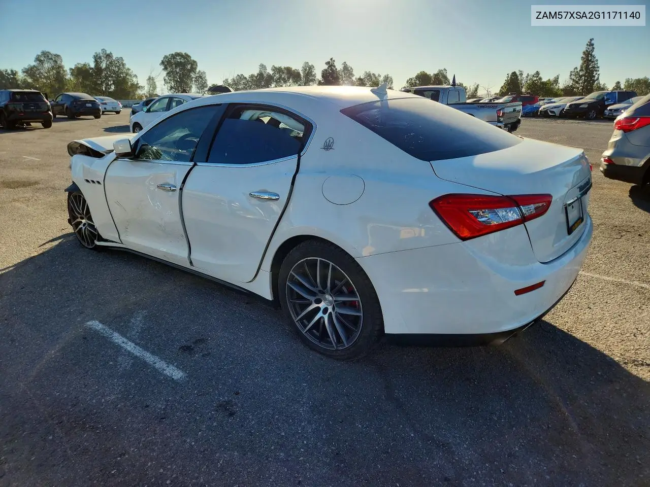 2016 MASERATI GHIBLI VIN ZAM57XSA2G1171140 — фото 2