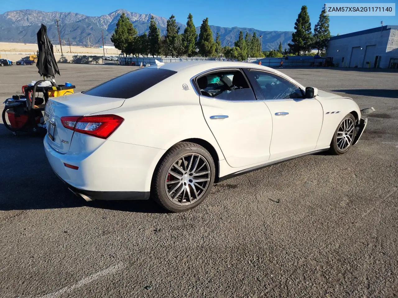 2016 MASERATI GHIBLI VIN ZAM57XSA2G1171140 — фото 3