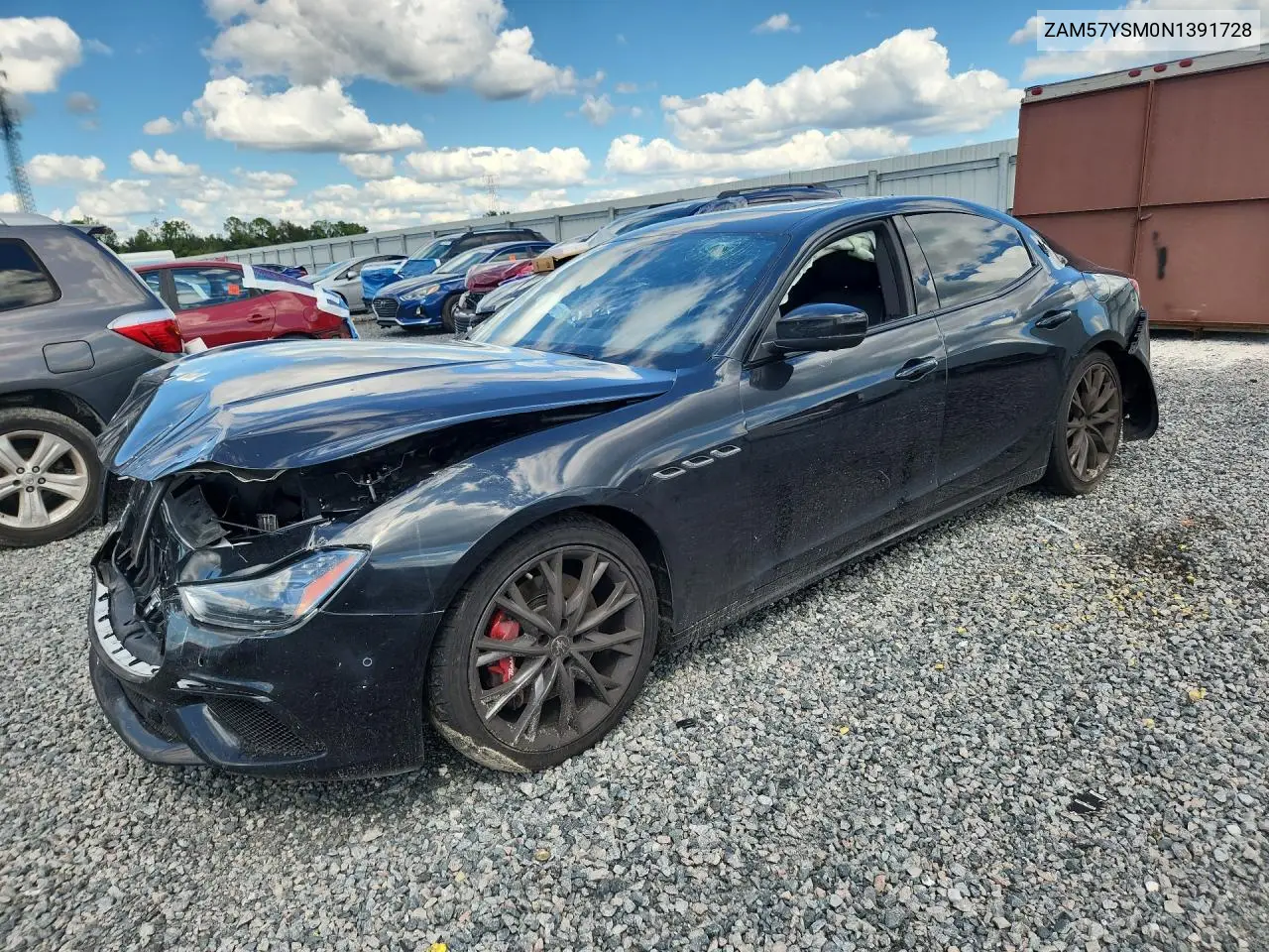 MASERATI GHIBLI 2022, VIN ZAM57YSM0N1391728