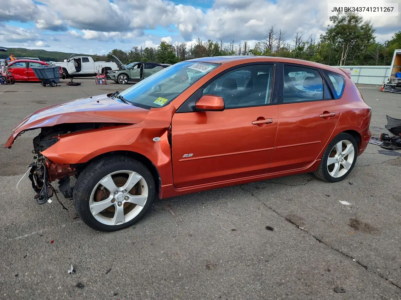 MAZDA 3 2004, VIN JM1BK343741211267