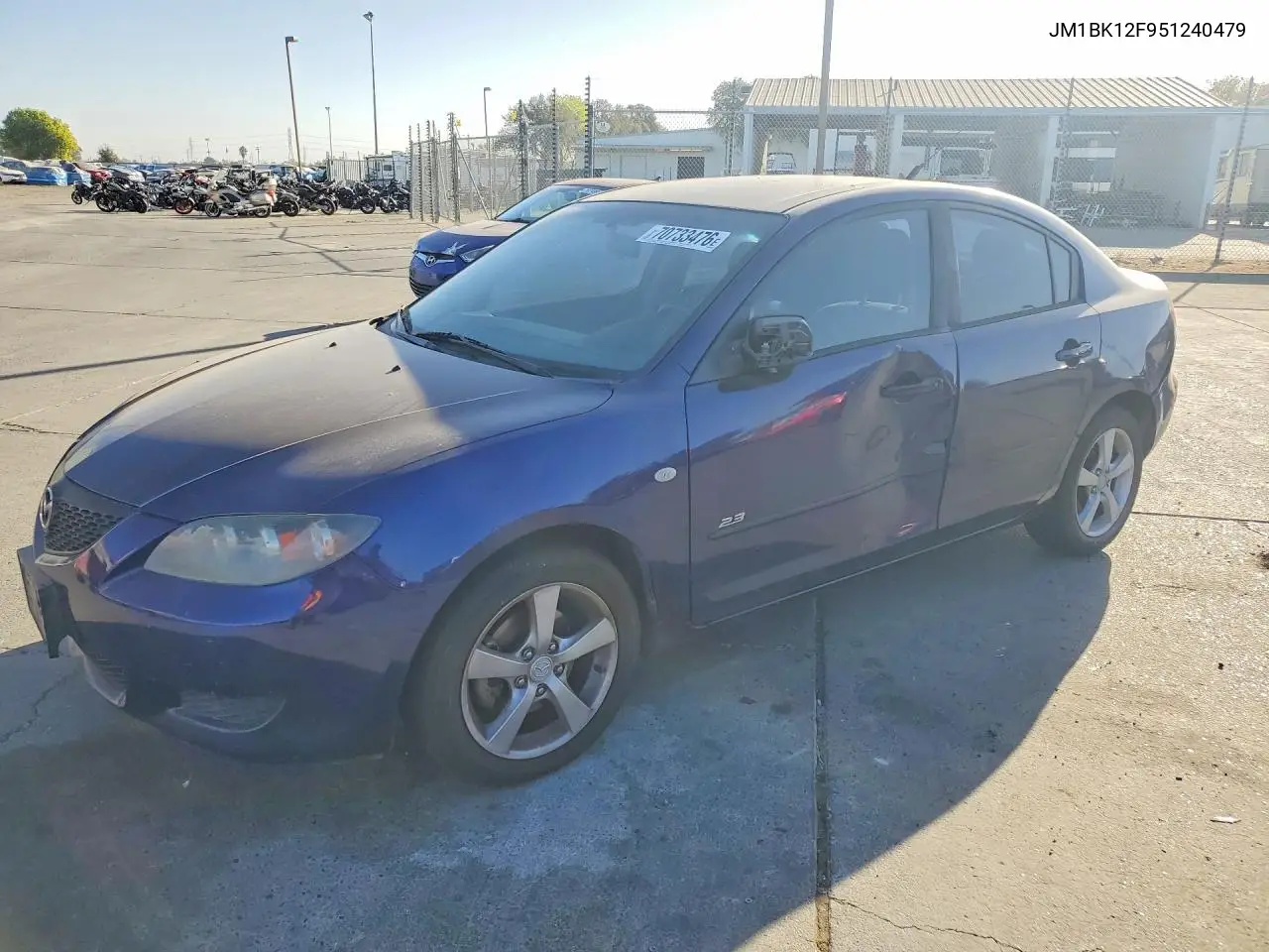 MAZDA 3 2005, VIN JM1BK12F951240479