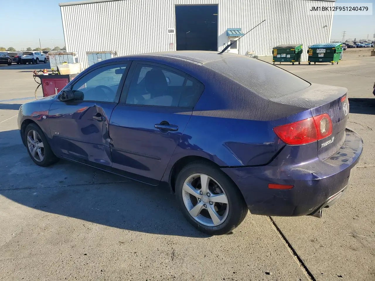 2005 MAZDA 3 VIN JM1BK12F951240479 — фото 2