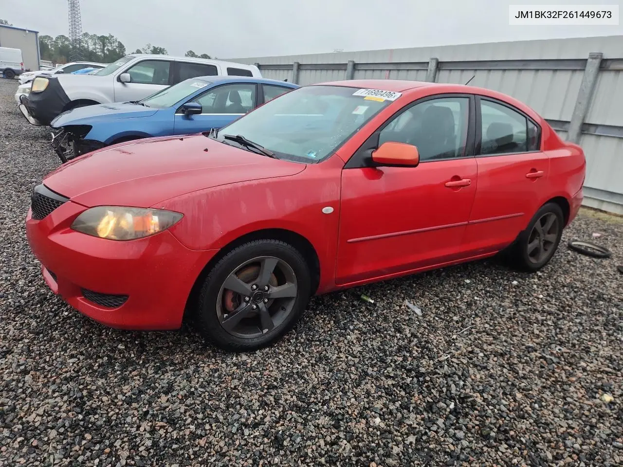 MAZDA 3 2006, VIN JM1BK32F261449673