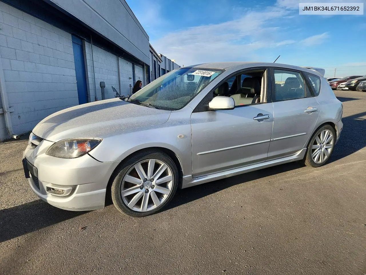 MAZDA 3 2007, VIN JM1BK34L671652392