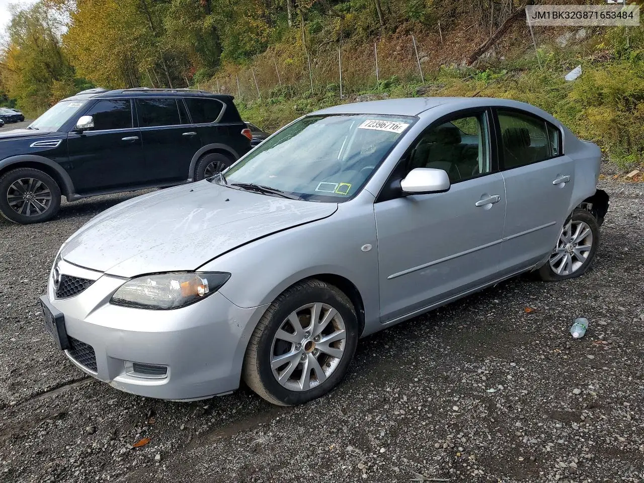 MAZDA 3 2007, VIN JM1BK32G871653484