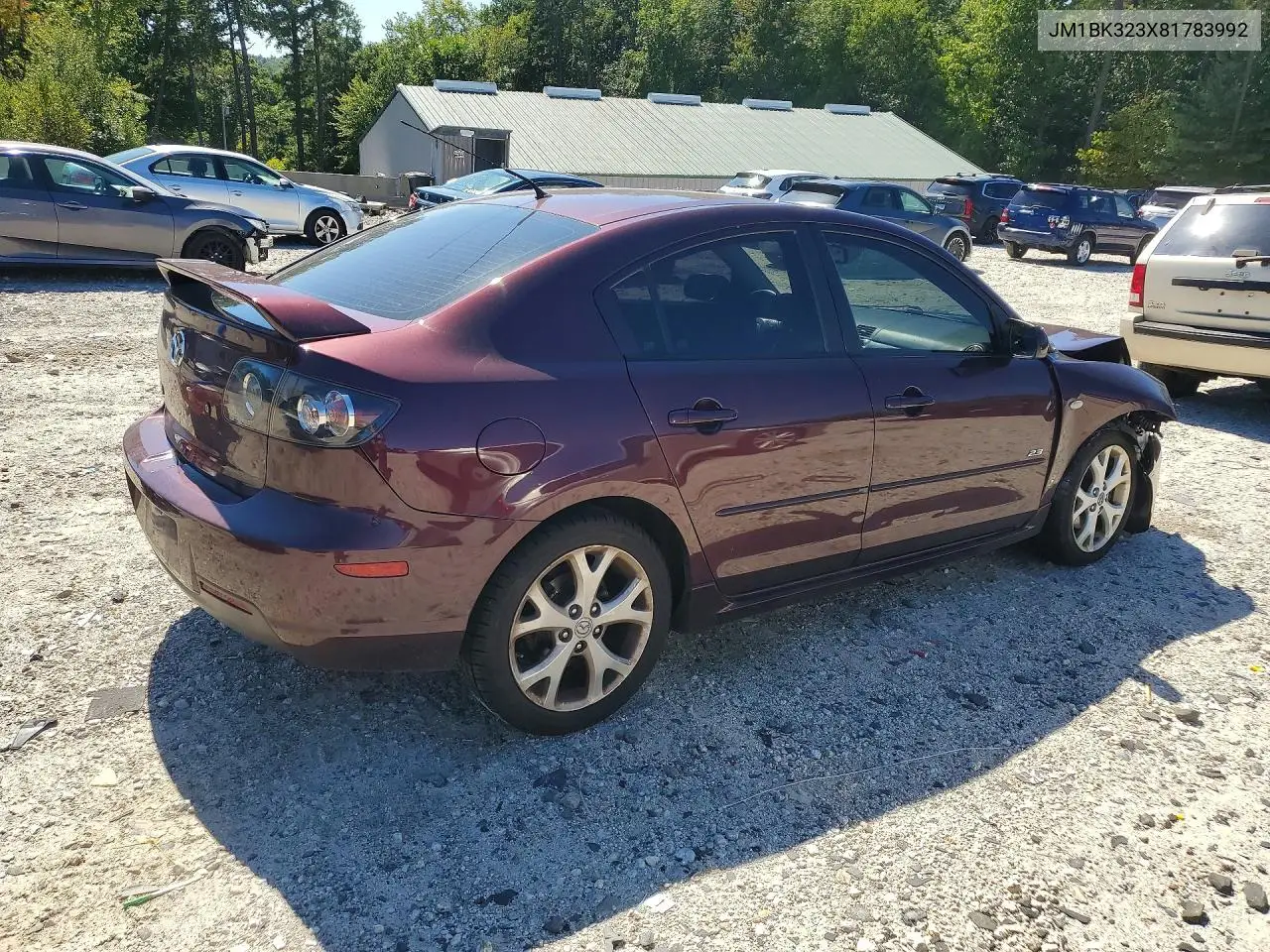 2008 MAZDA 3 VIN JM1BK323X81783992 — фото 3